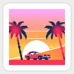 AESTHETIC PALM MOON Sticker